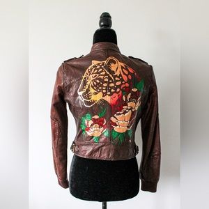 Custom Painted Leather Jacket